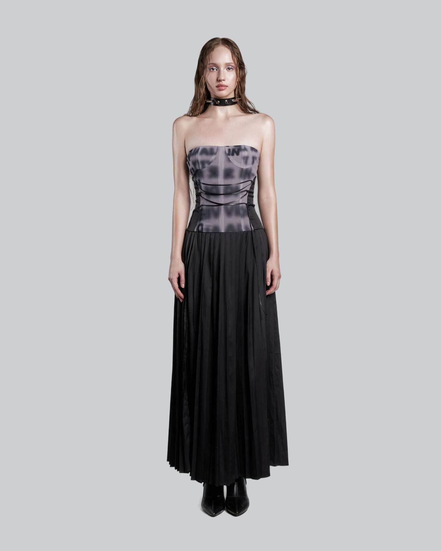 iunu-drawstring-front-slit-pleated-dress tatichu astoud