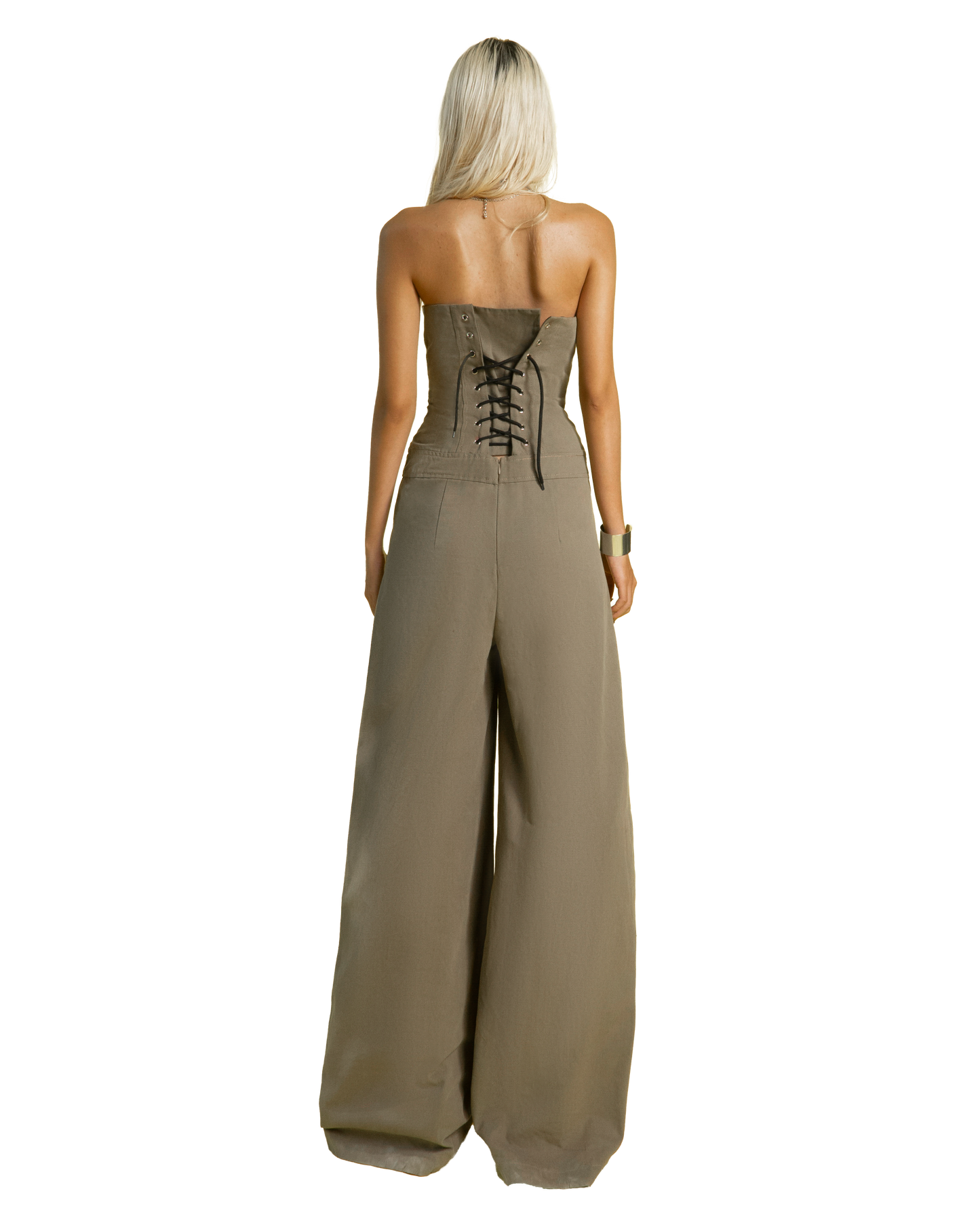 puzzle-double-breasted-strapless-jumpsuit tatichu astoud