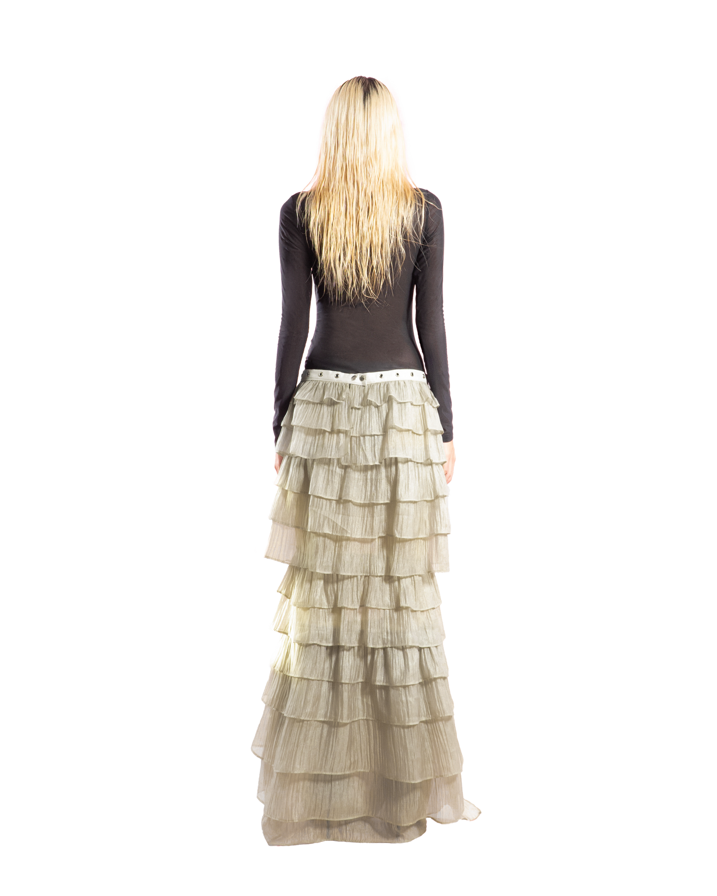 puzzle-tiered-layer-split-maxi-skirt tatichu astoud