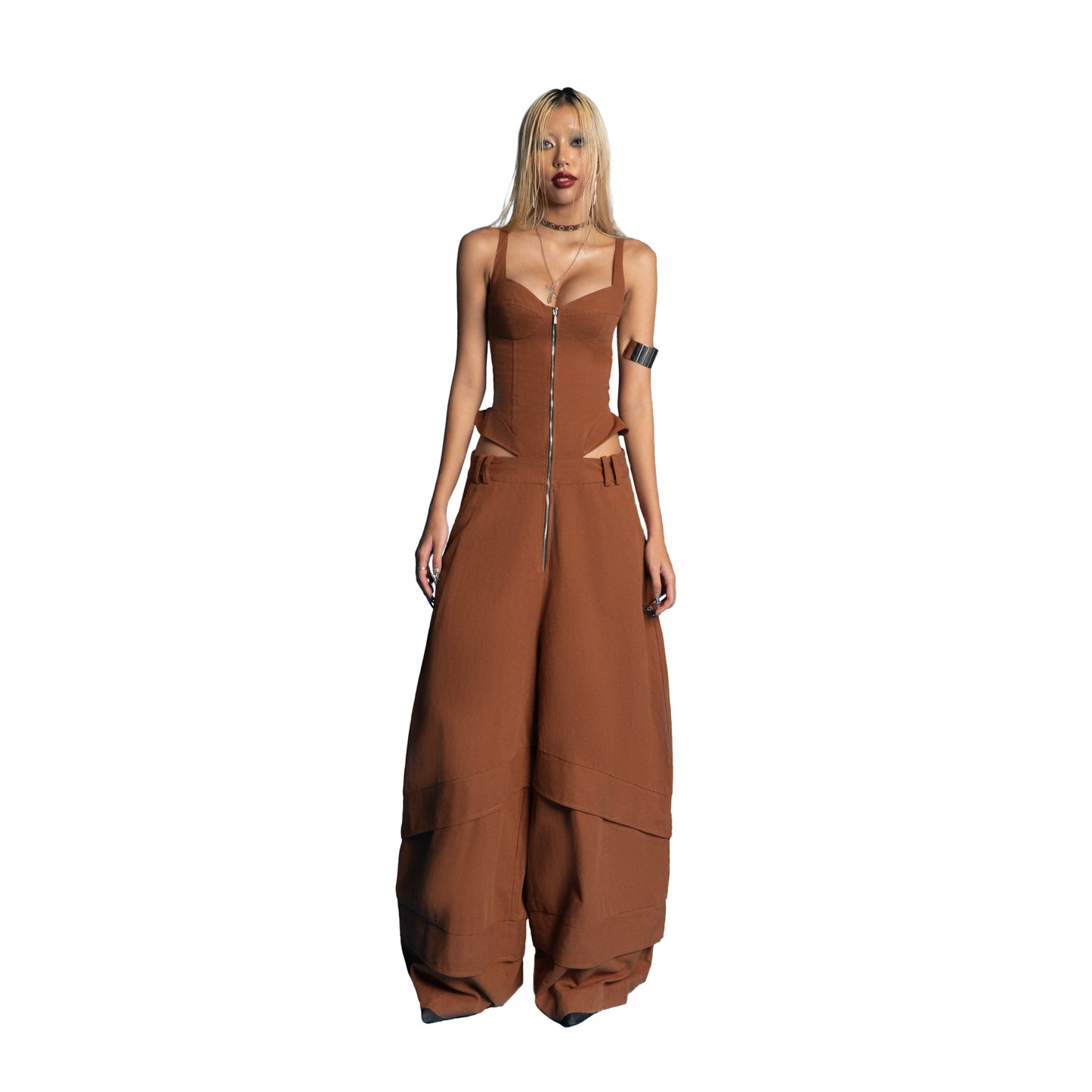 puzzle-cupped-wide-long-leg-jumpsuit tatichu astoud