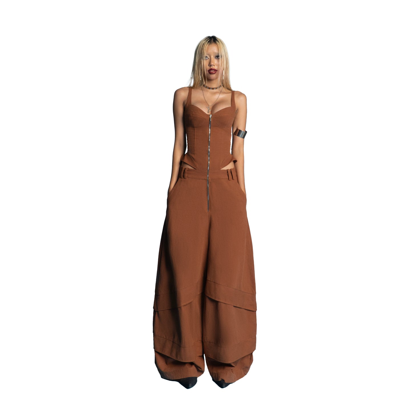 puzzle-cupped-wide-long-leg-jumpsuit tatichu astoud