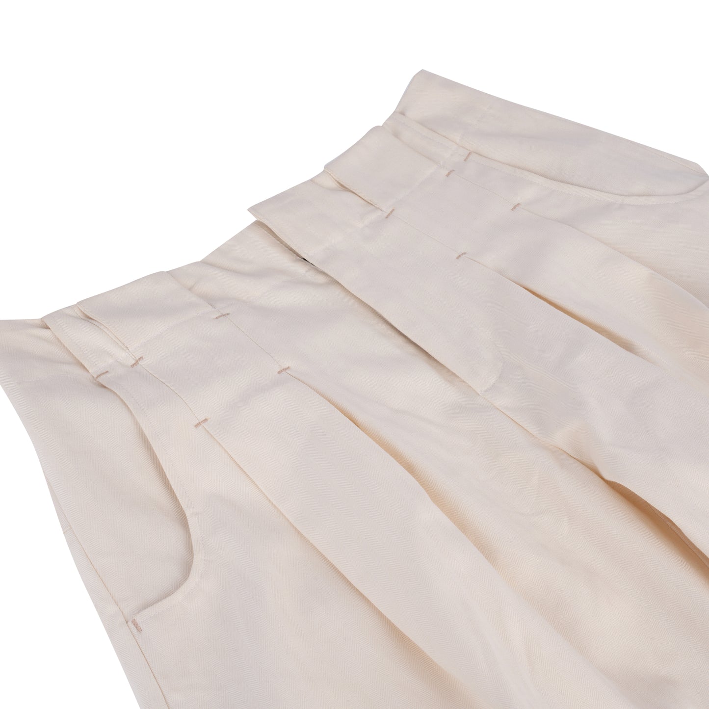 cream-herringbone-loose-baggy-pants saomai homme astoud