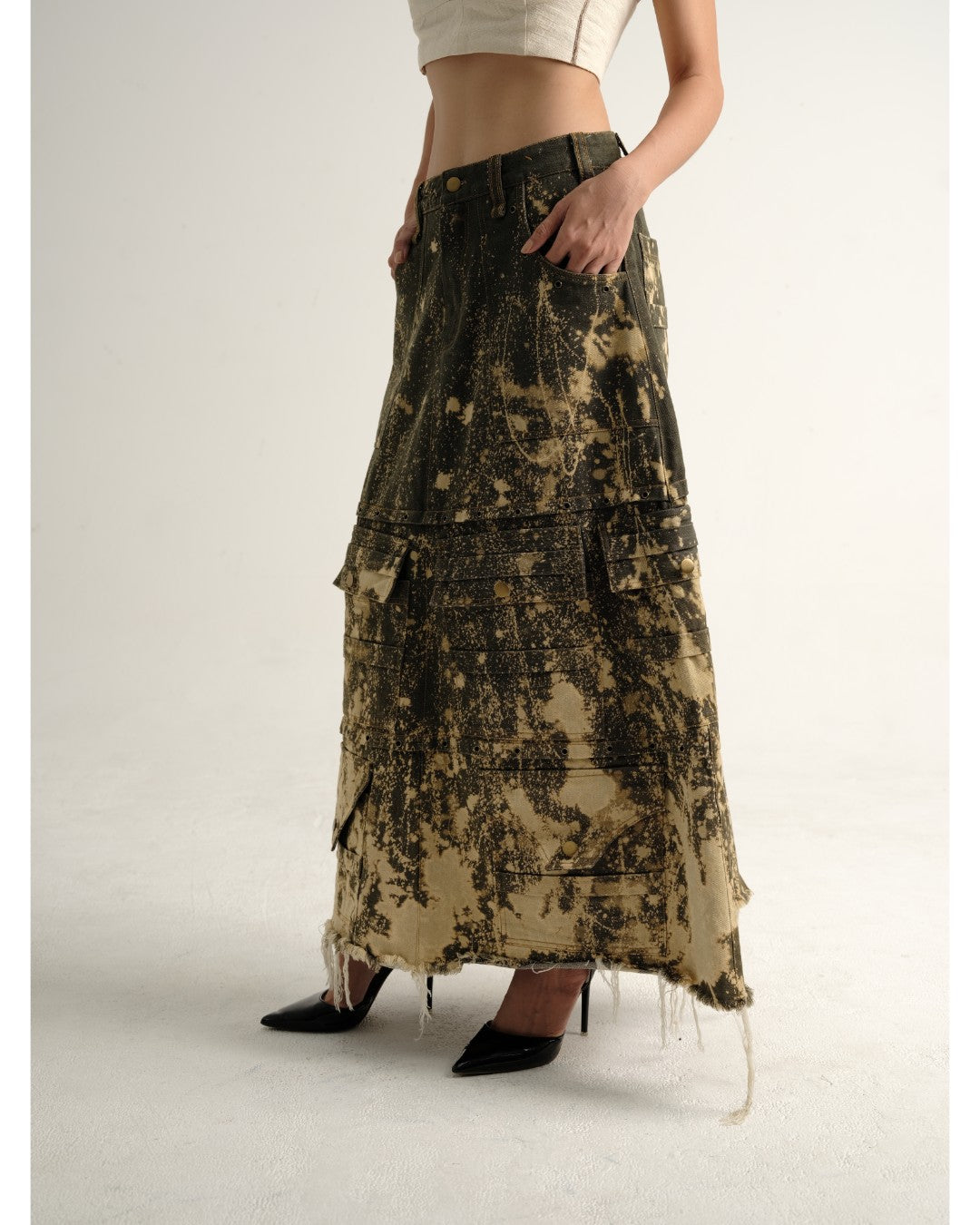 lam-lu-cargo-jean-skirt an heritage astoud