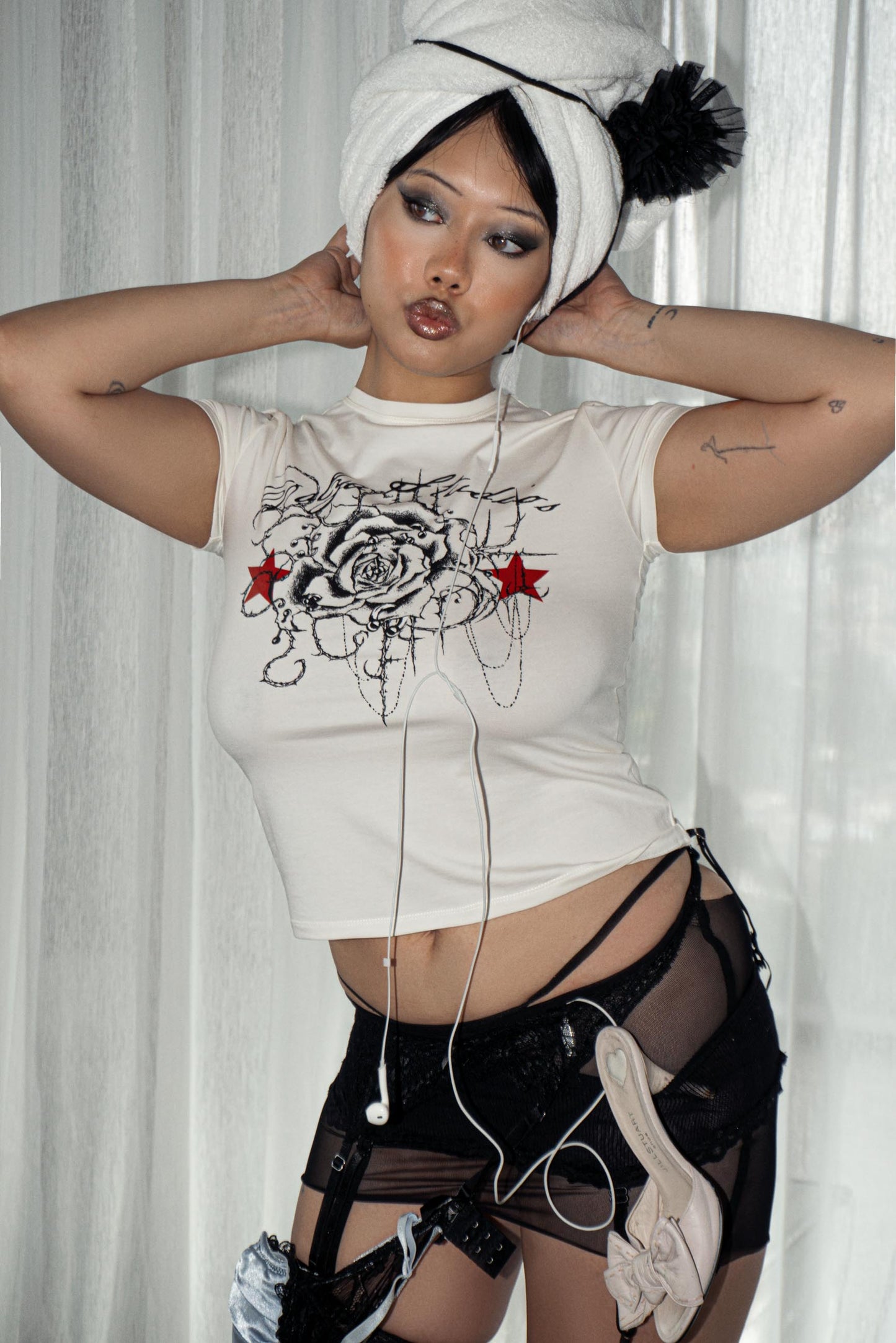 T-shirt blanc cassé Rosebud Tempt