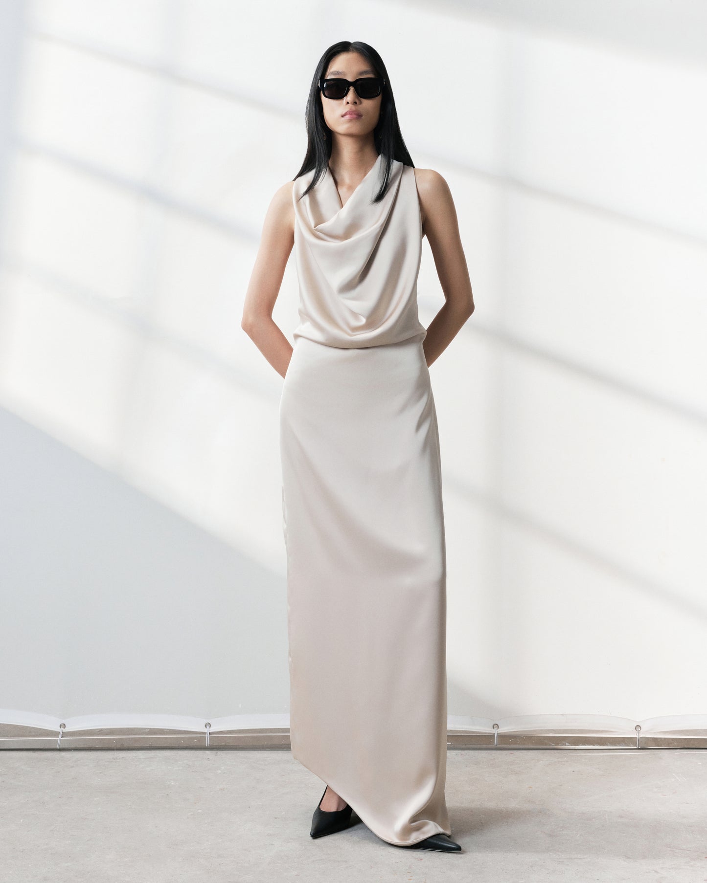 s25-womens-champagne-silk-dress fortythree astoud
