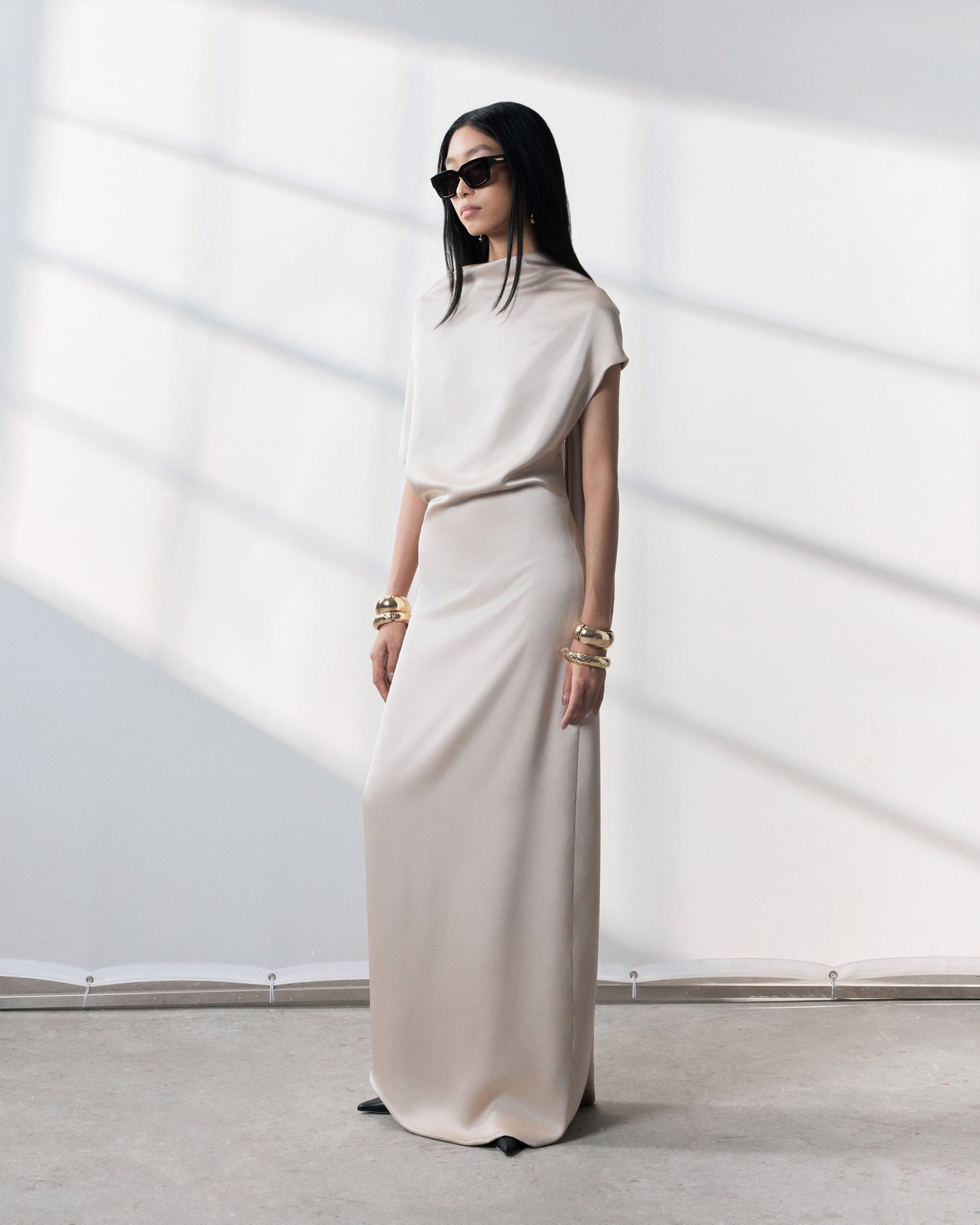 s25-womens-champagne-silk-dress fortythree astoud