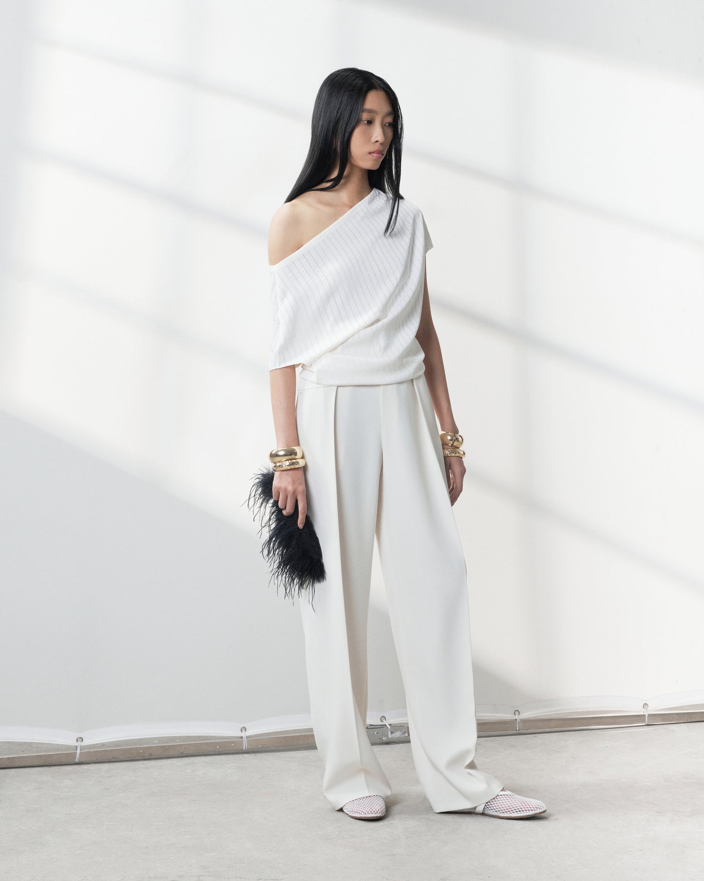 s25-womens-cream-tailored-pants fortythree astoud
