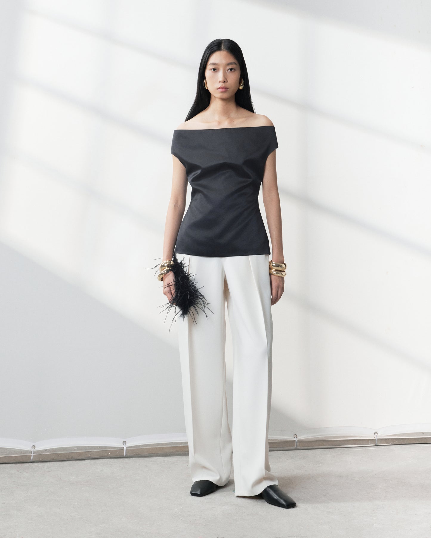 s25-womens-black-taffeta-top fortythree astoud