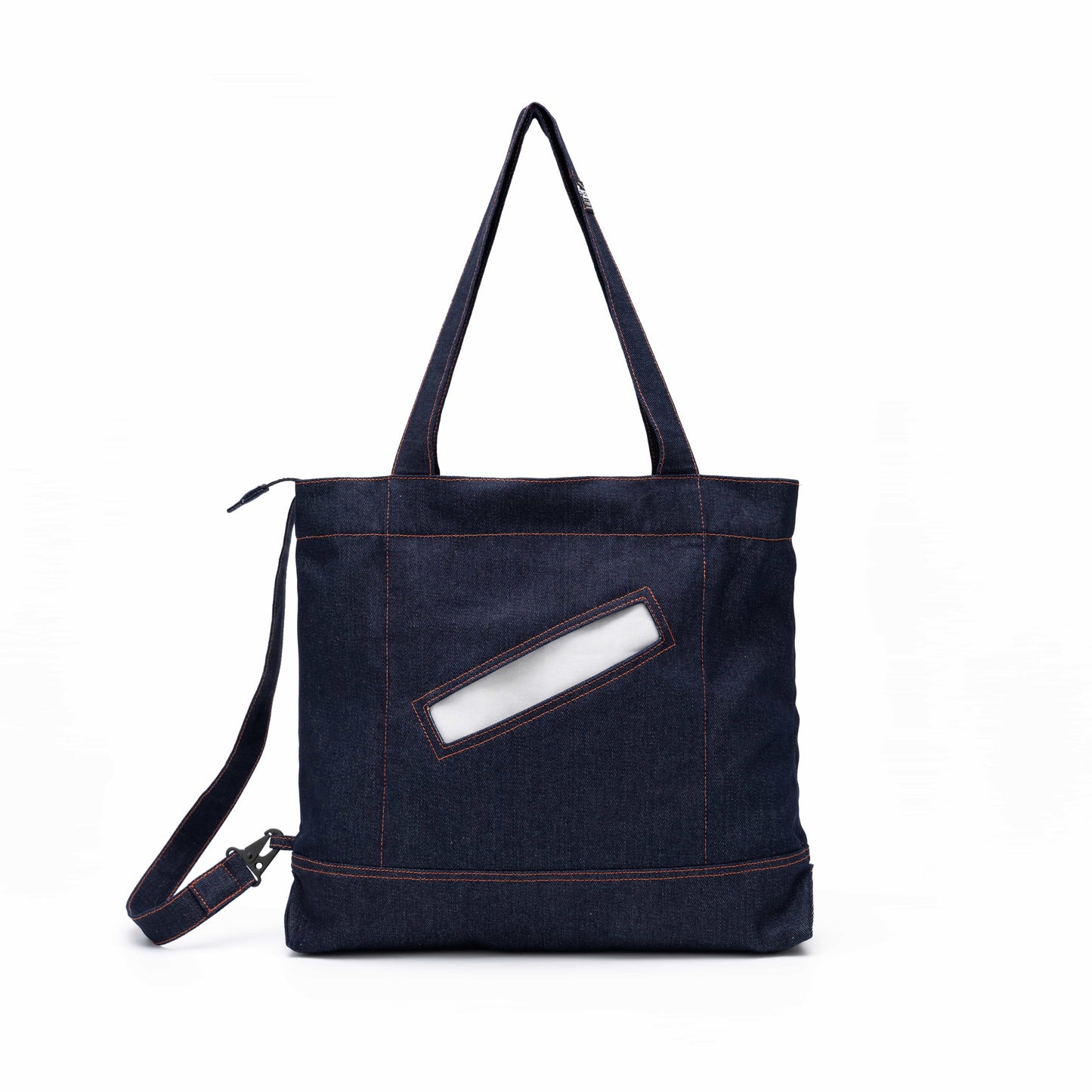 strap-3-tote-raw-denim-indigo jump out astoud