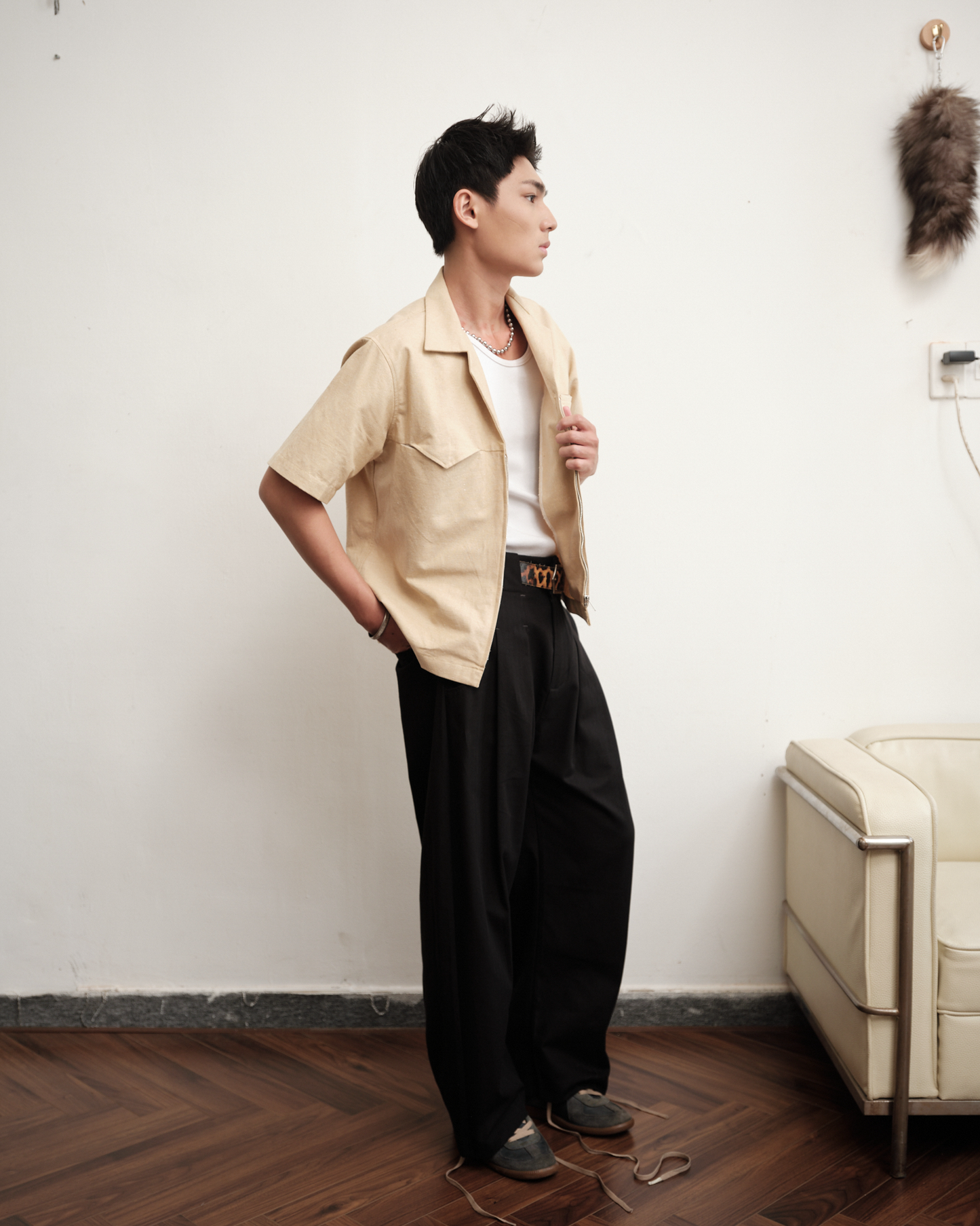 black-herringbone-loose-baggy-pants saomai homme astoud