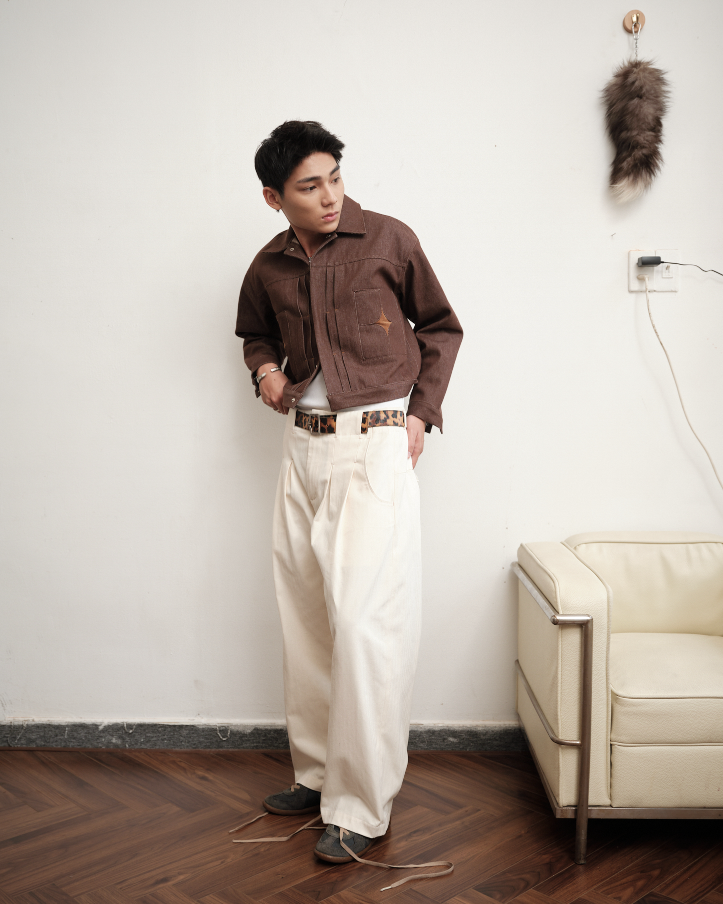 cream-herringbone-loose-baggy-pants saomai homme astoud