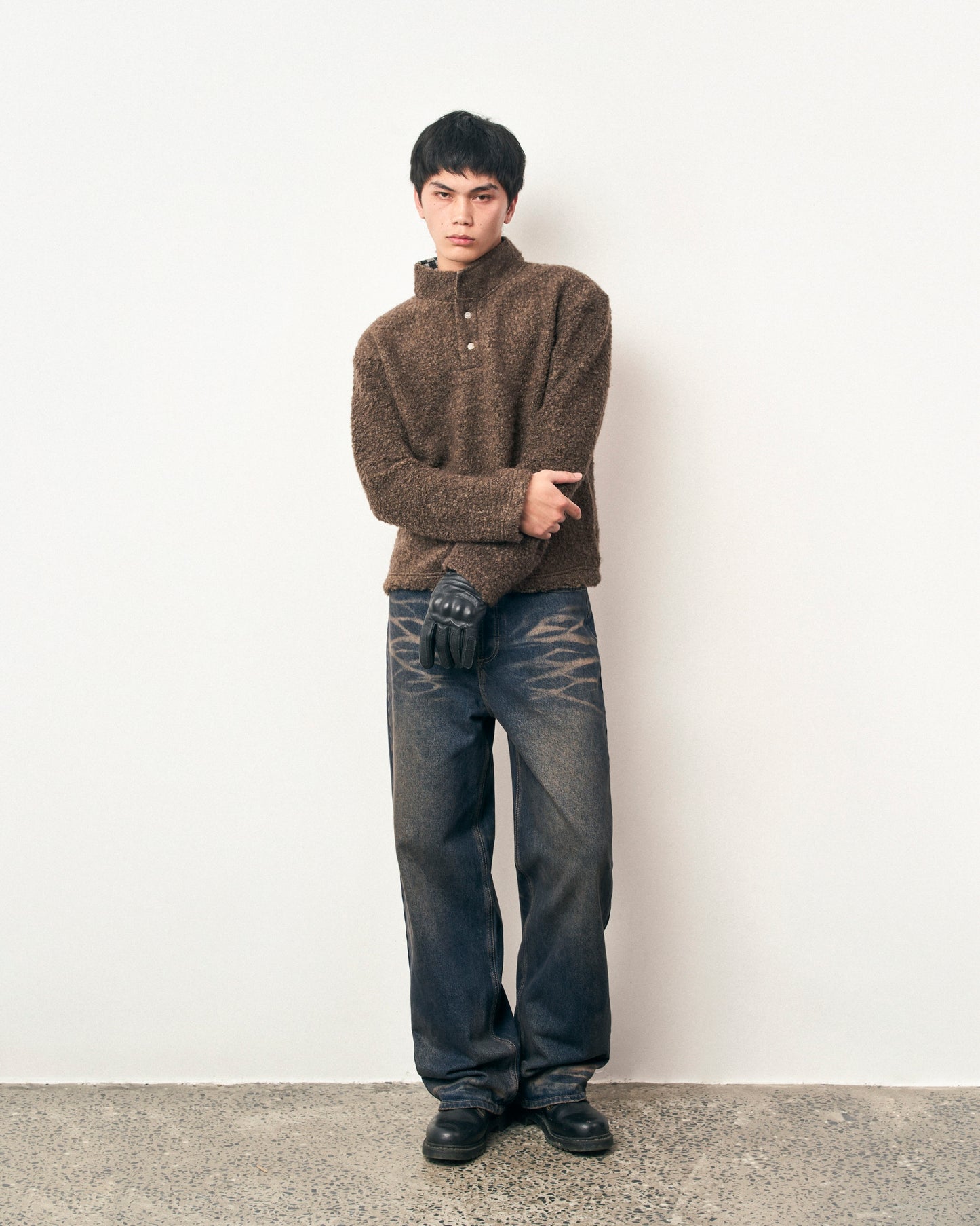 FRAGILE® Dark Blue Wash Baggy Denim fragile club astoud