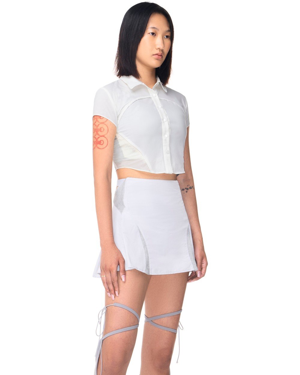 Technical Half Sleeve Shirt / Light Gray