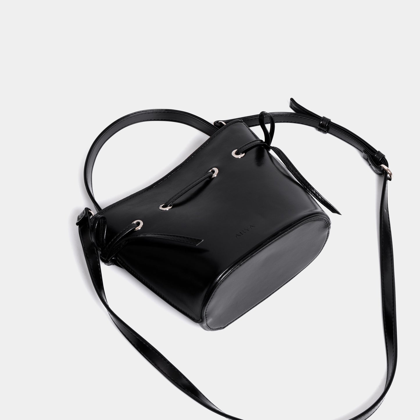 Black Bow Sides Bucket Bag