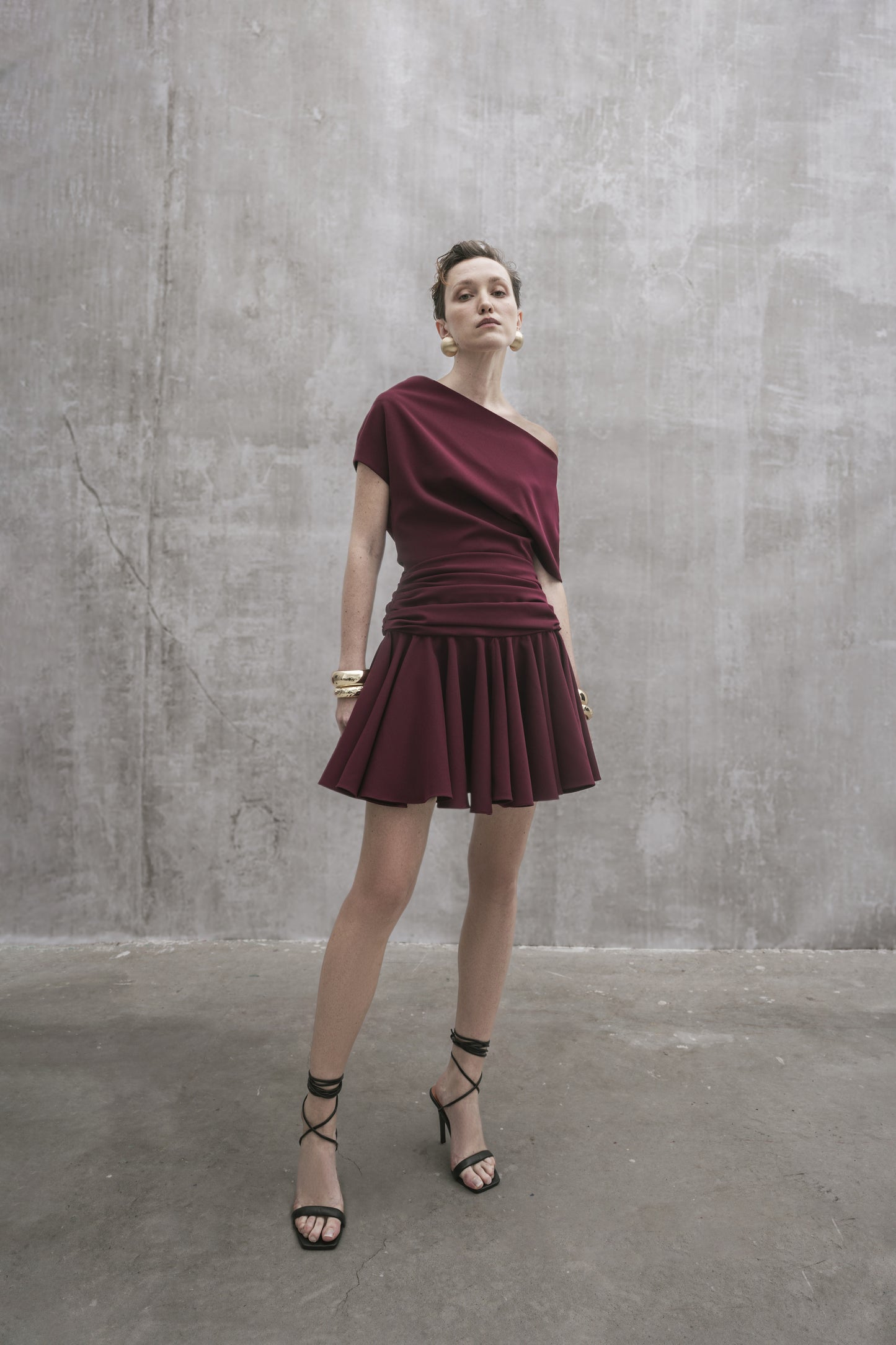 s25-womens-burgundy-wool-suiting-dress fortythree astoud