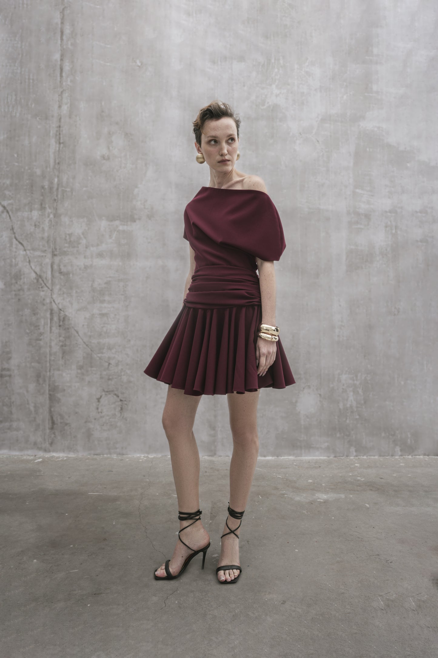 s25-womens-burgundy-wool-suiting-dress fortythree astoud