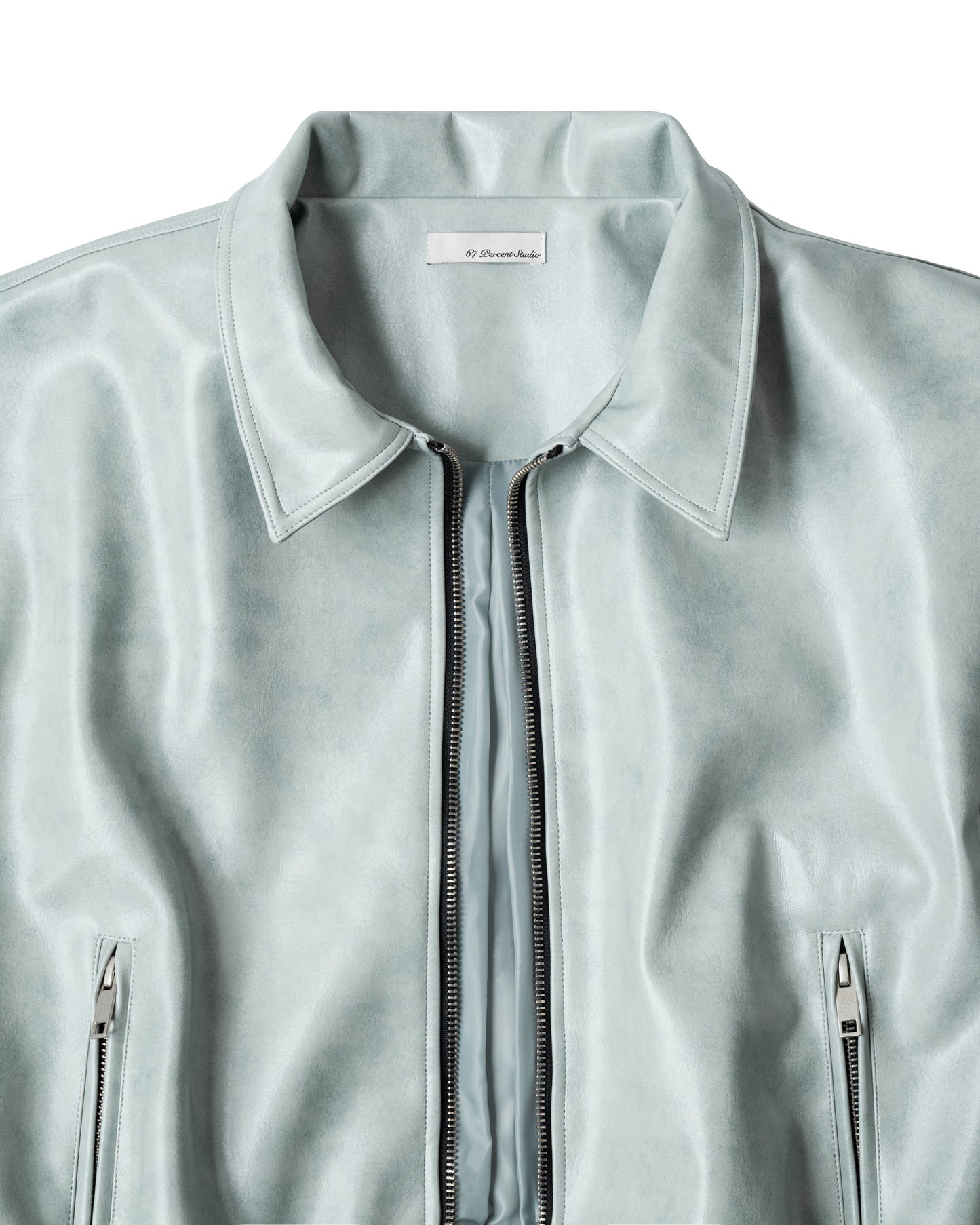 Light Blue Yankee Leather Jacket