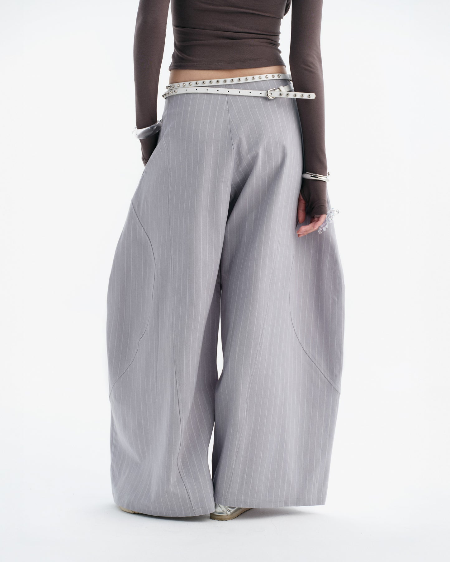 Grey Blue Stripes Luft Pants bunnyhill astoud