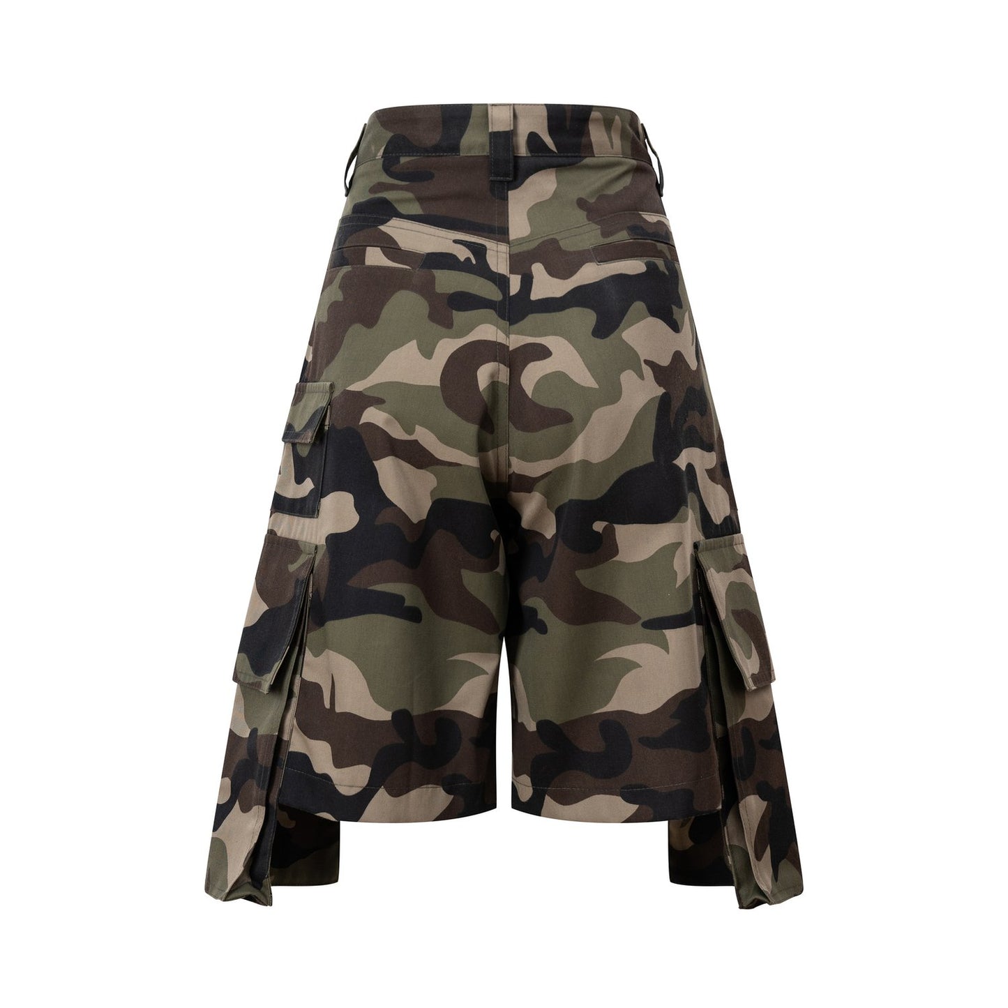 Short cargo camouflage kaki