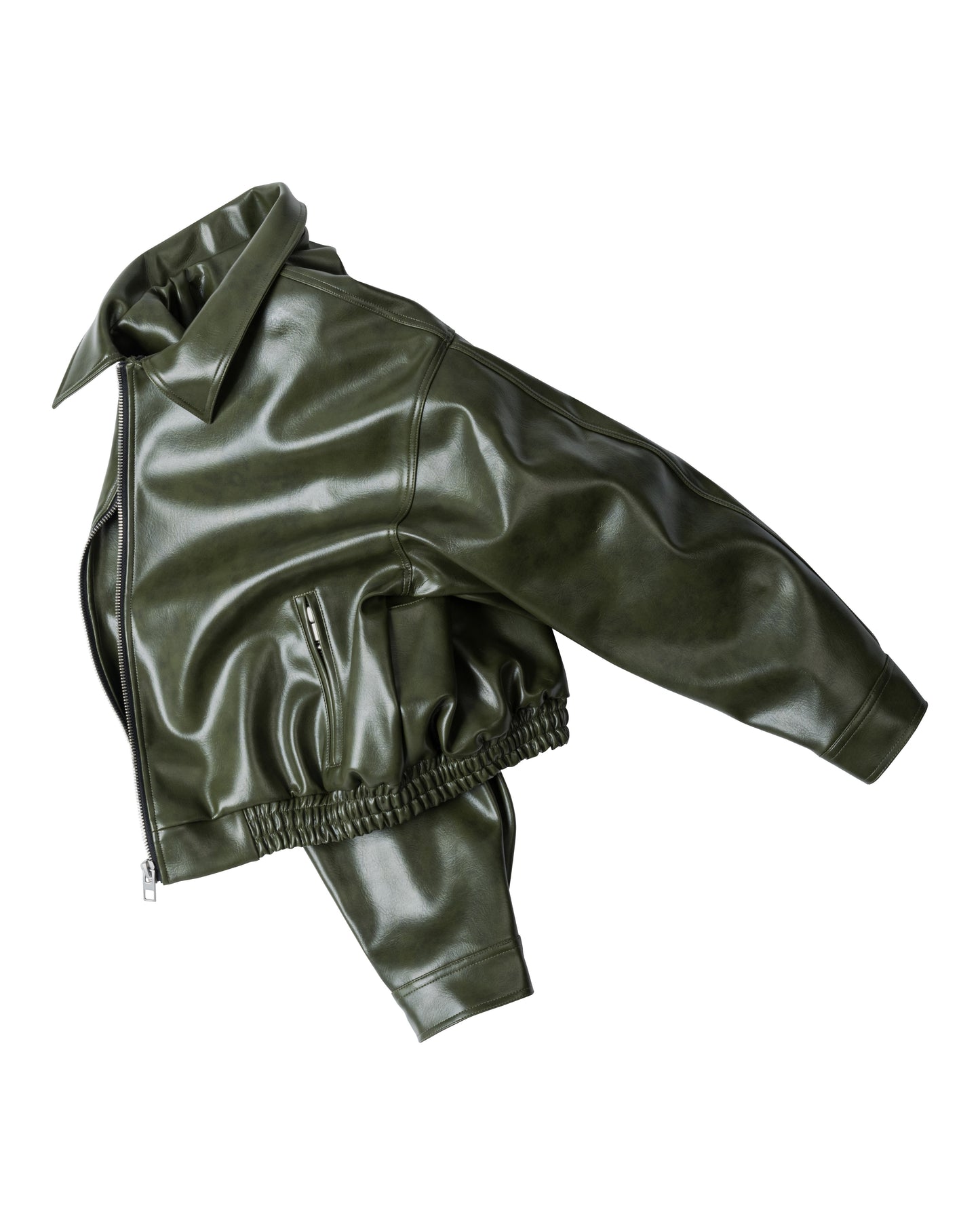 Olive Yankee Leather Jacket