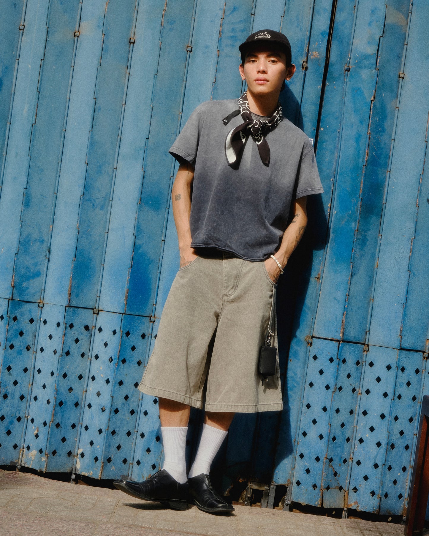 gray-buckle-shorts the idiot astoud