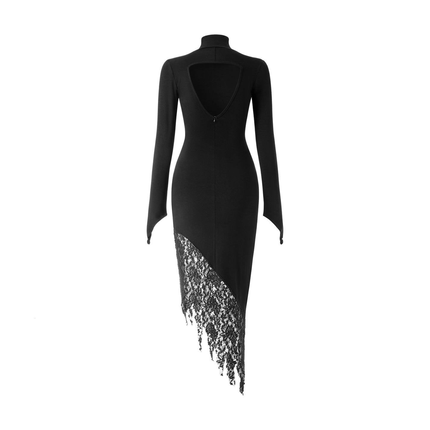 ssss-women-black-burning-midi-dress aesir astoud