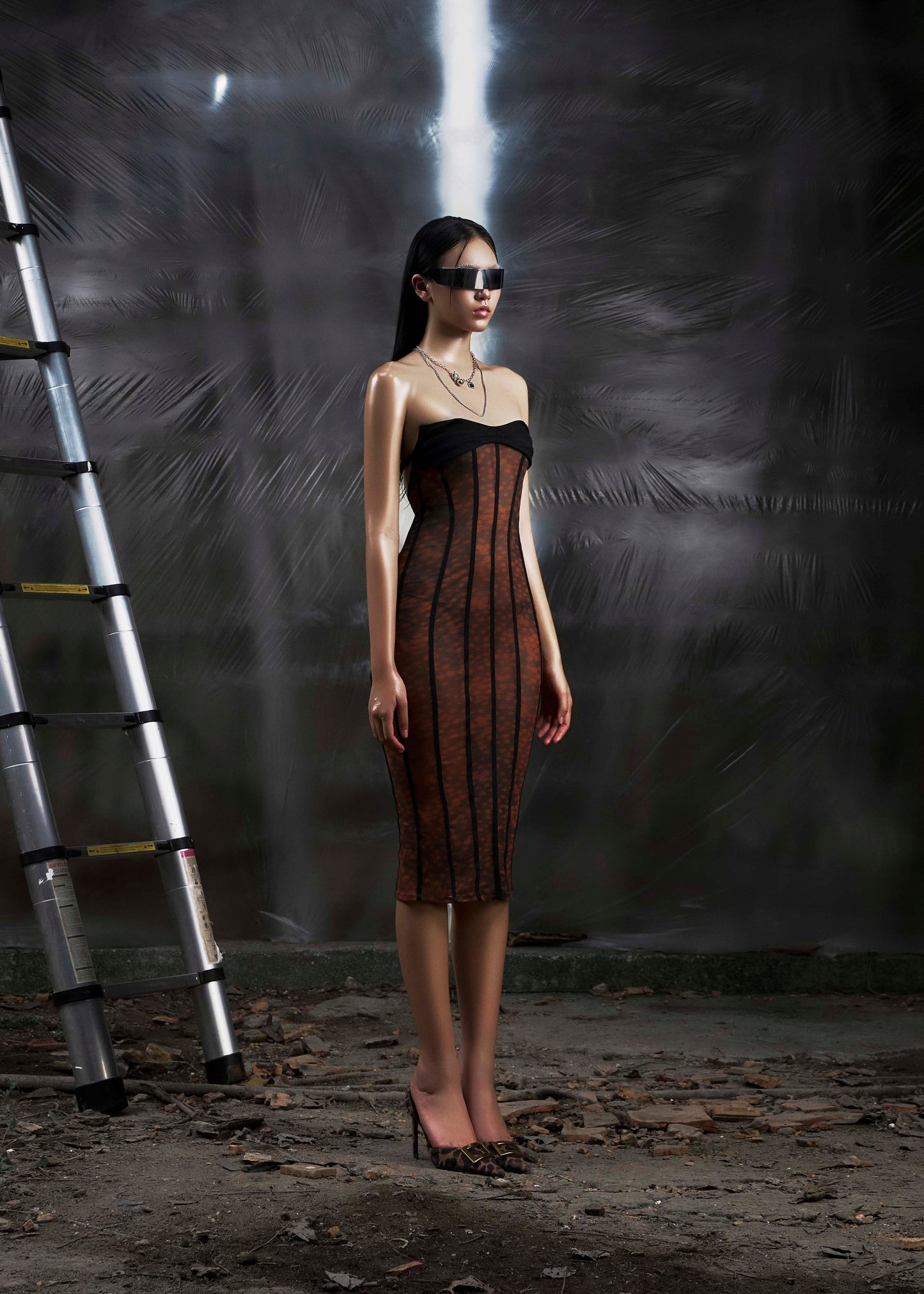 None Midi Mesh Dress Tatichu Astoud