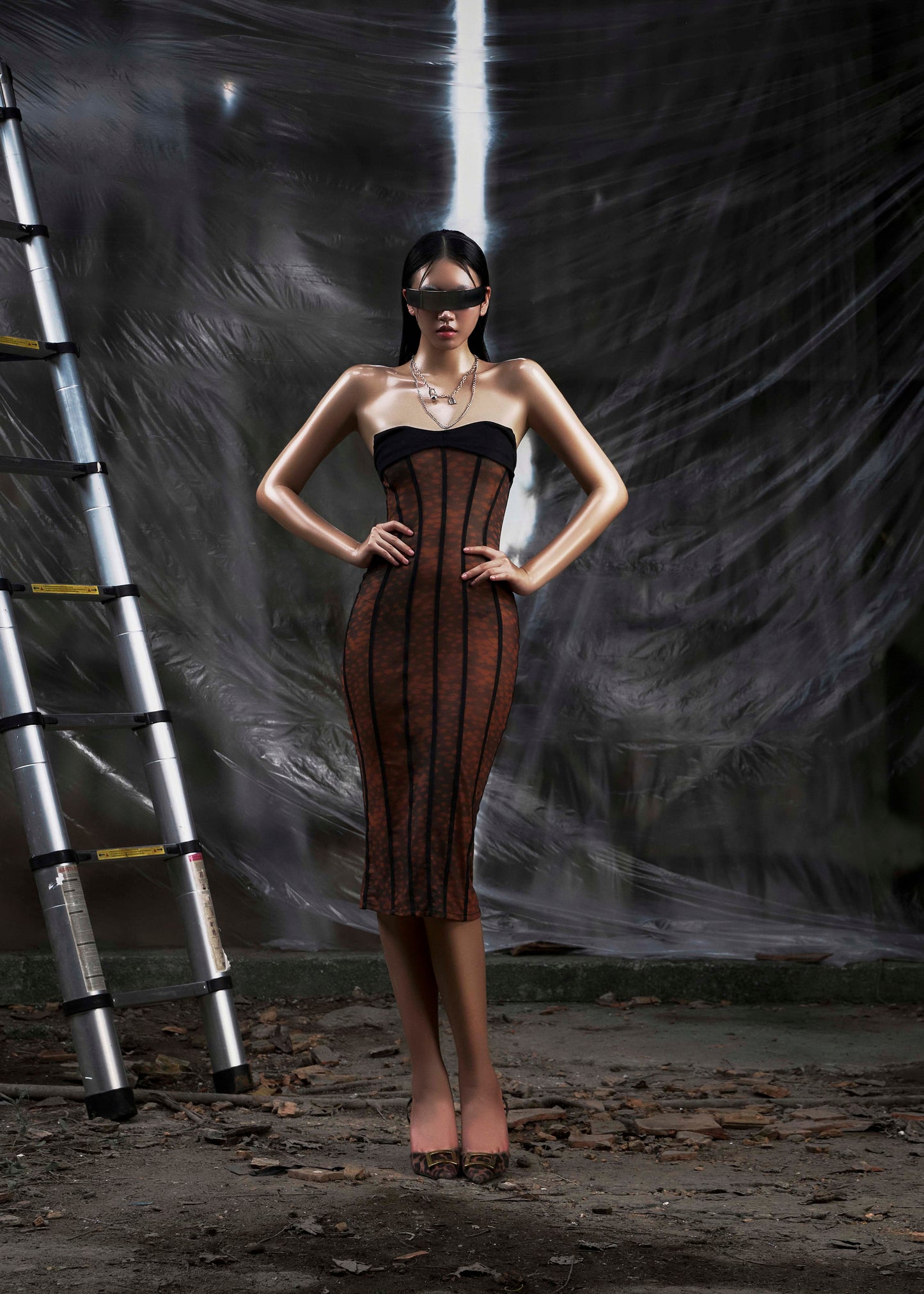 None Midi Mesh Dress Tatichu Astoud