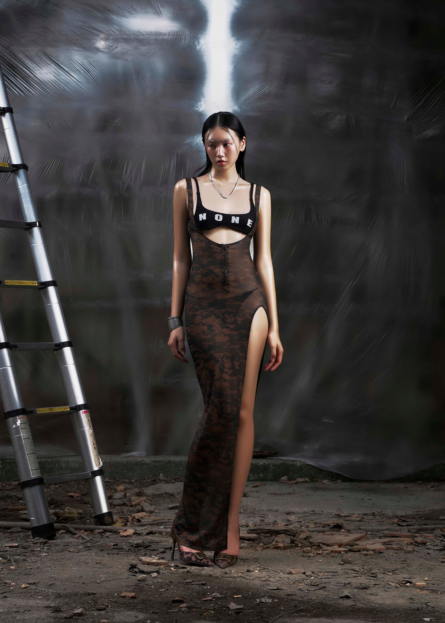 None Tanktop Split Thigh Maxi Dress Tatichu Astoud