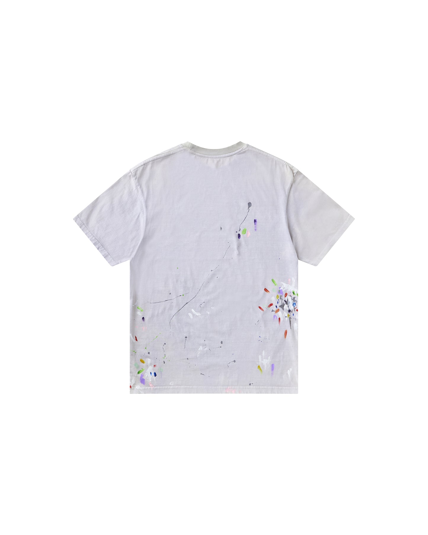 GRAY PAINT SPLATTER T-SHIRT