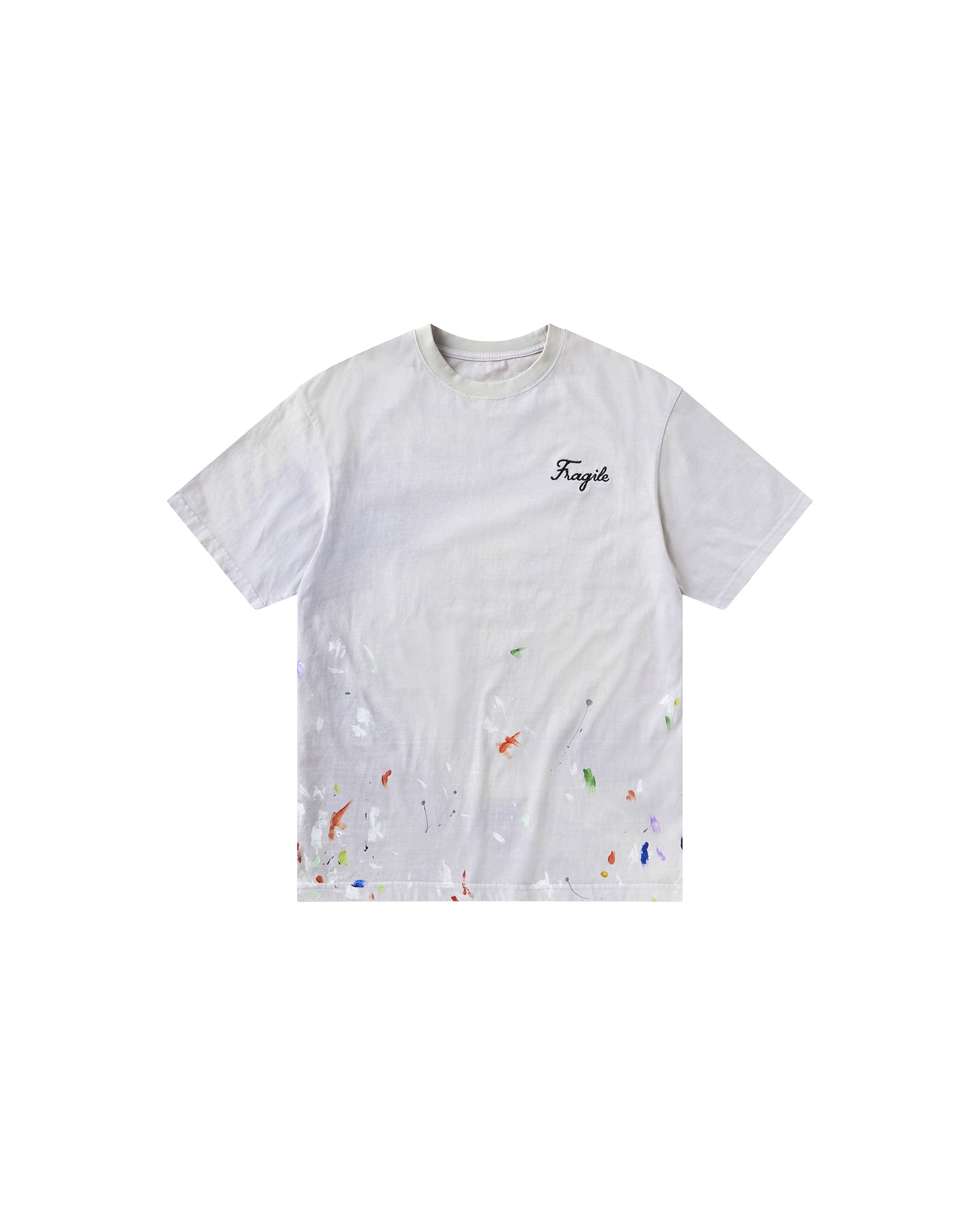 GRAY PAINT SPLATTER T-SHIRT
