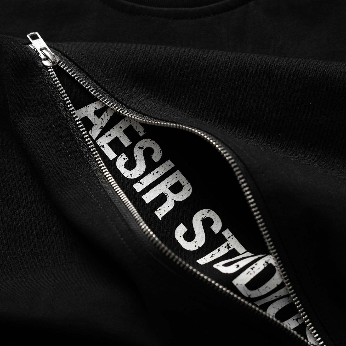 Black ATLU 2 Layer Zip T-shirt