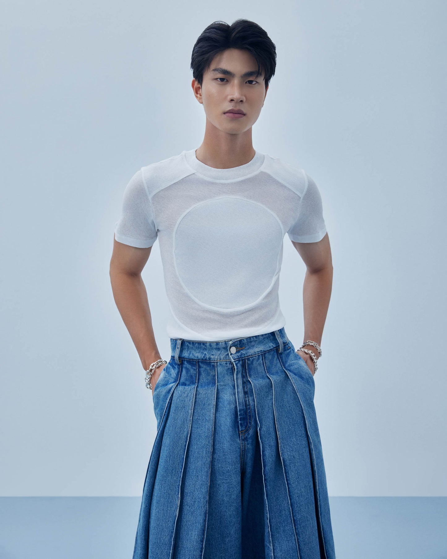 Jeans plissés