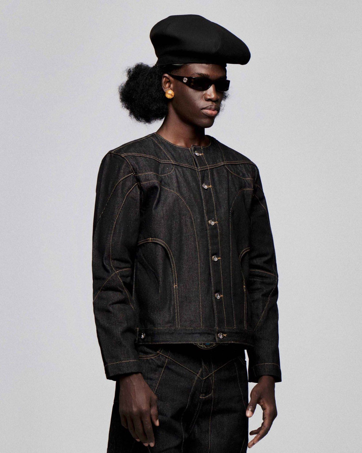 Woodland Non-collar Denim Jacket