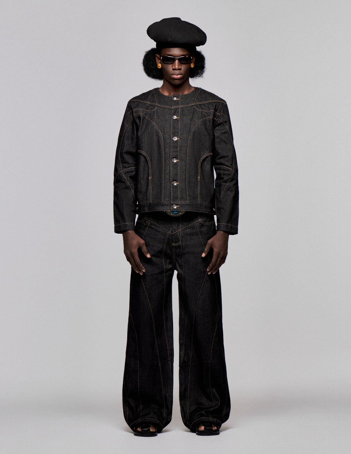 Woodland Non-collar Denim Jacket