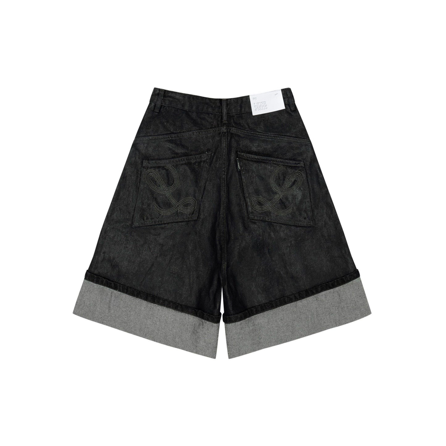 washed-black-overrolled-carpenter-shorts lider astoud