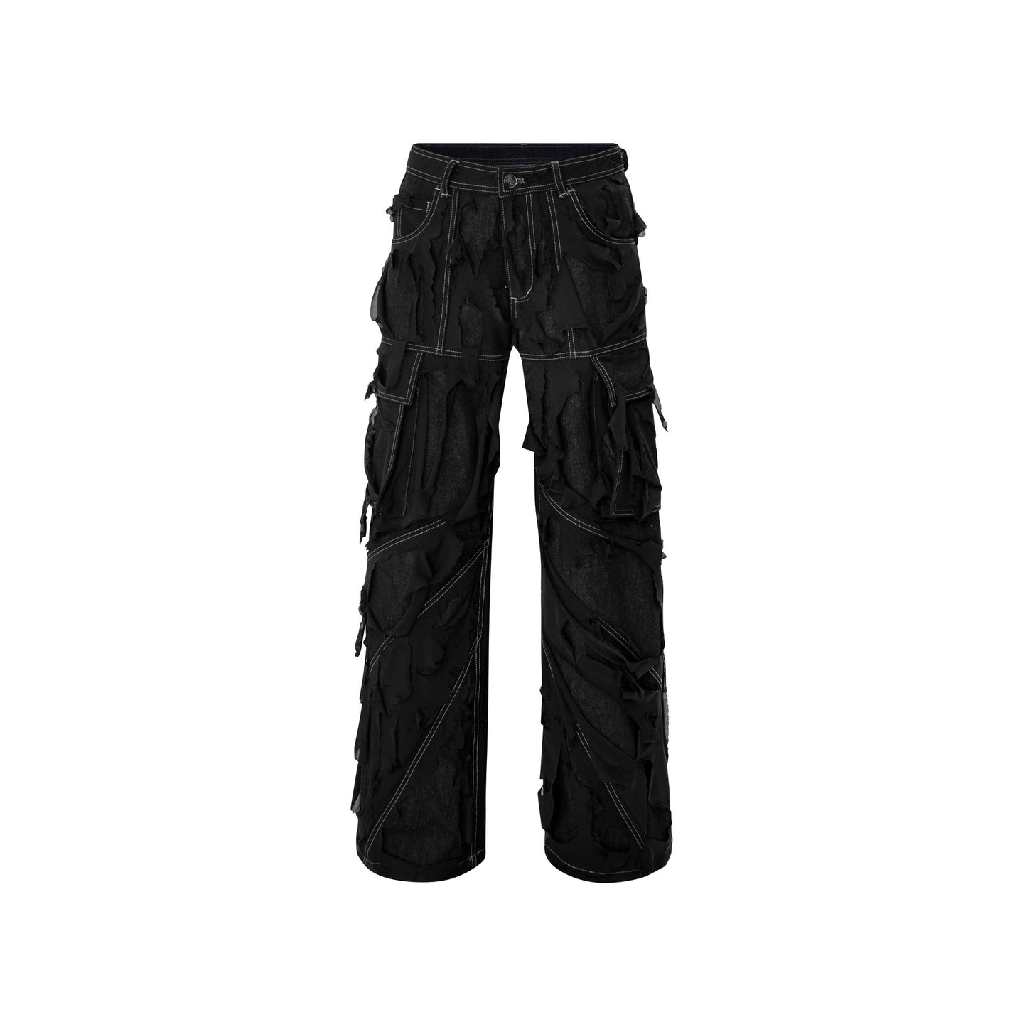 distressed-mesh-denim-pants-DUC STUDIO