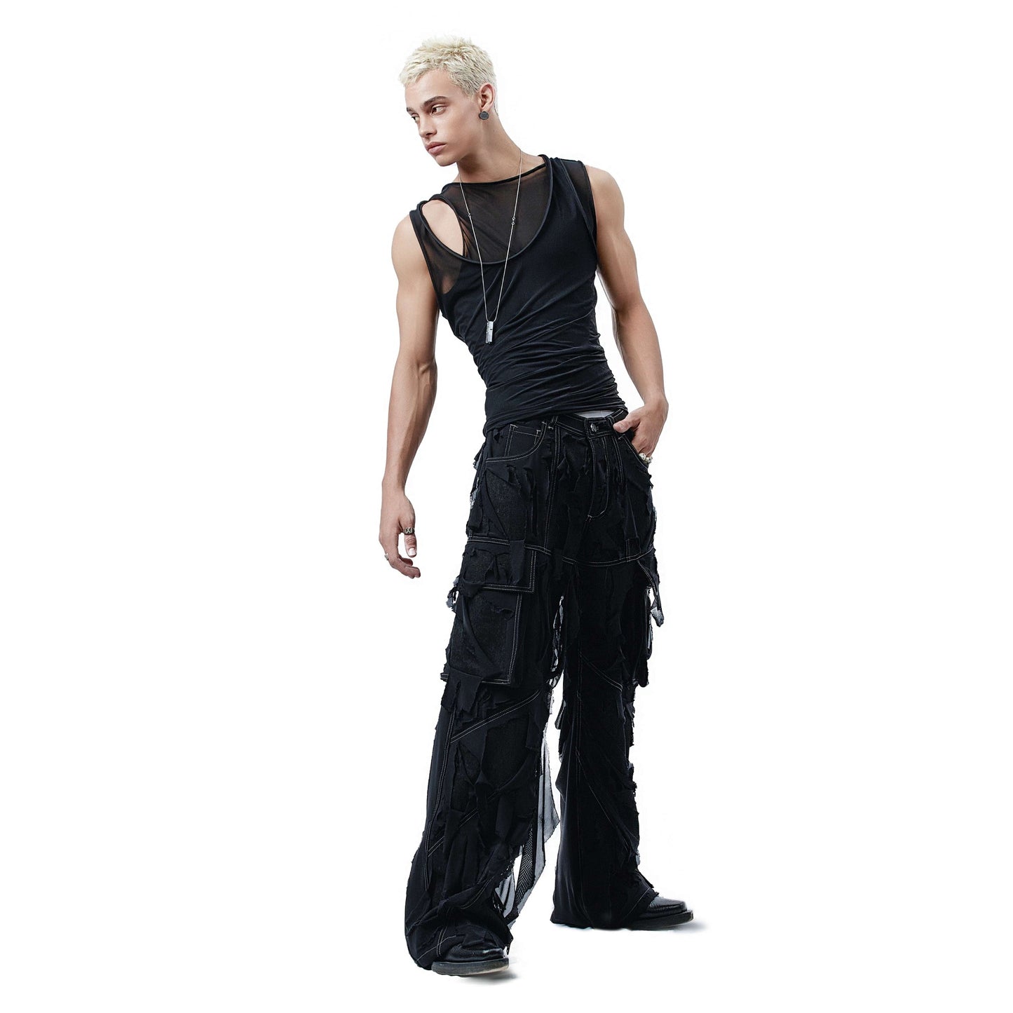 distressed-mesh-denim-pants-DUC STUDIO