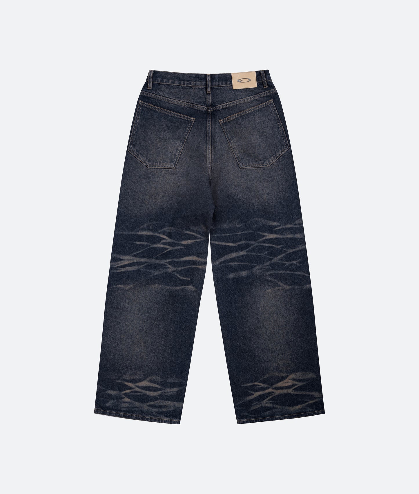 FRAGILE® Dark Blue Wash Baggy Denim fragile club astoud