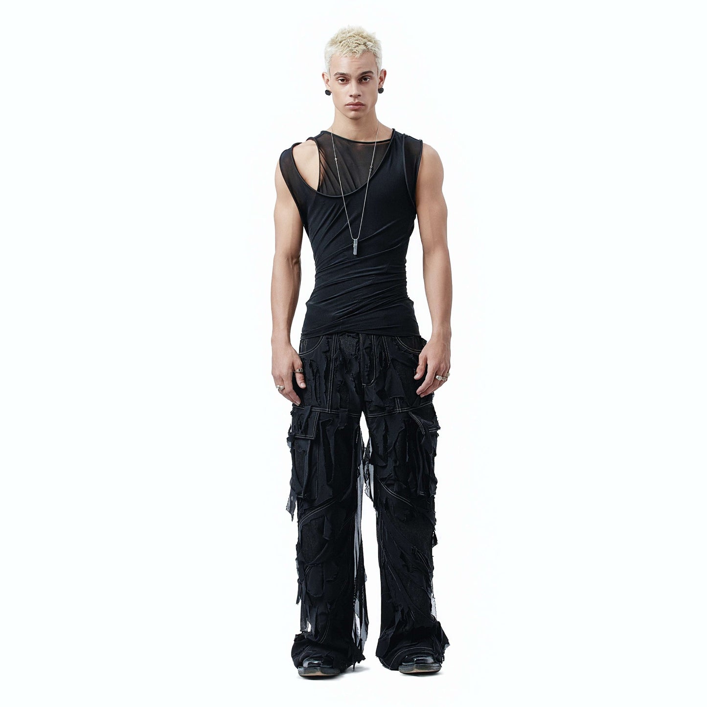 distressed-mesh-denim-pants-DUC STUDIO