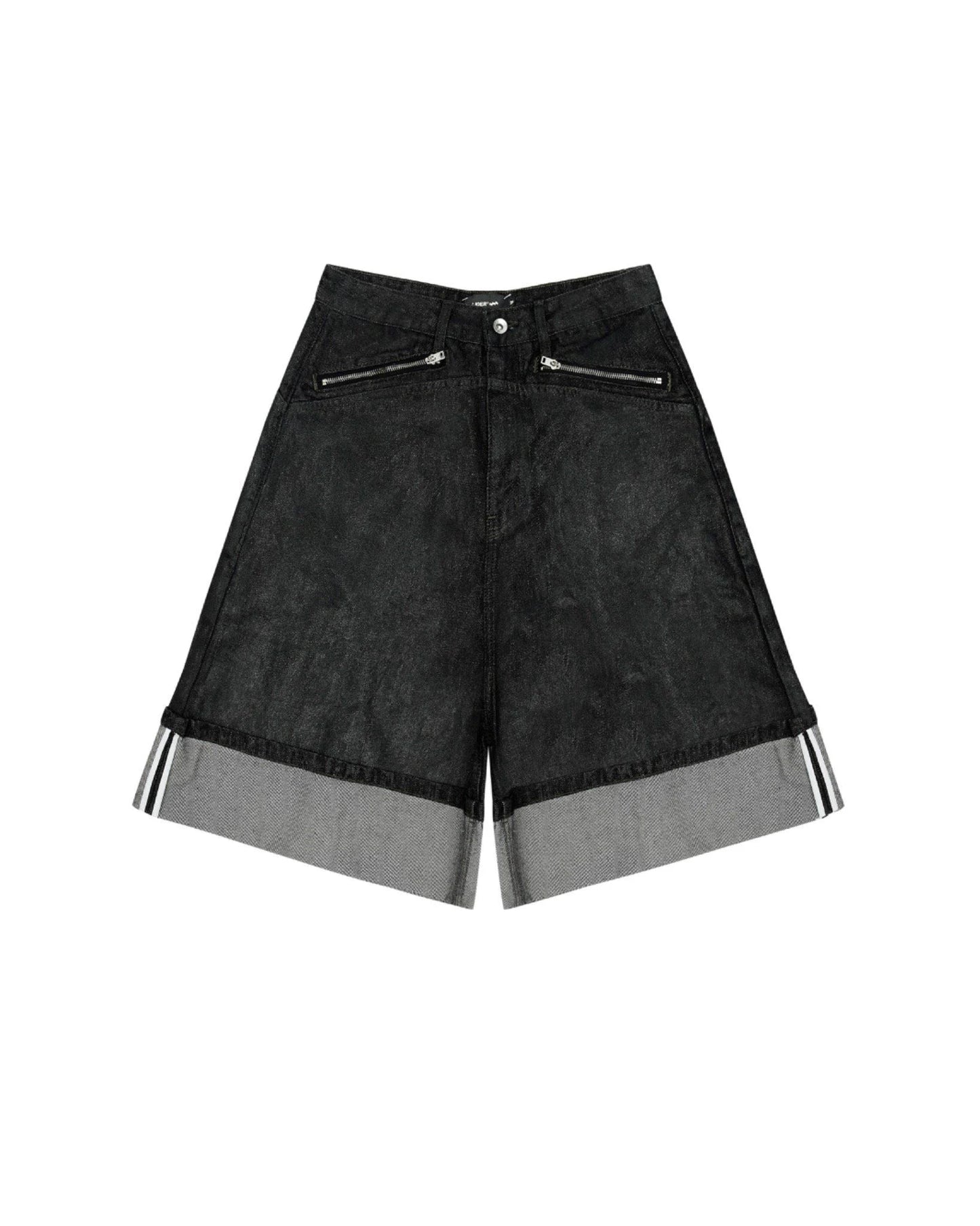 washed-black-overrolled-carpenter-shorts lider astoud