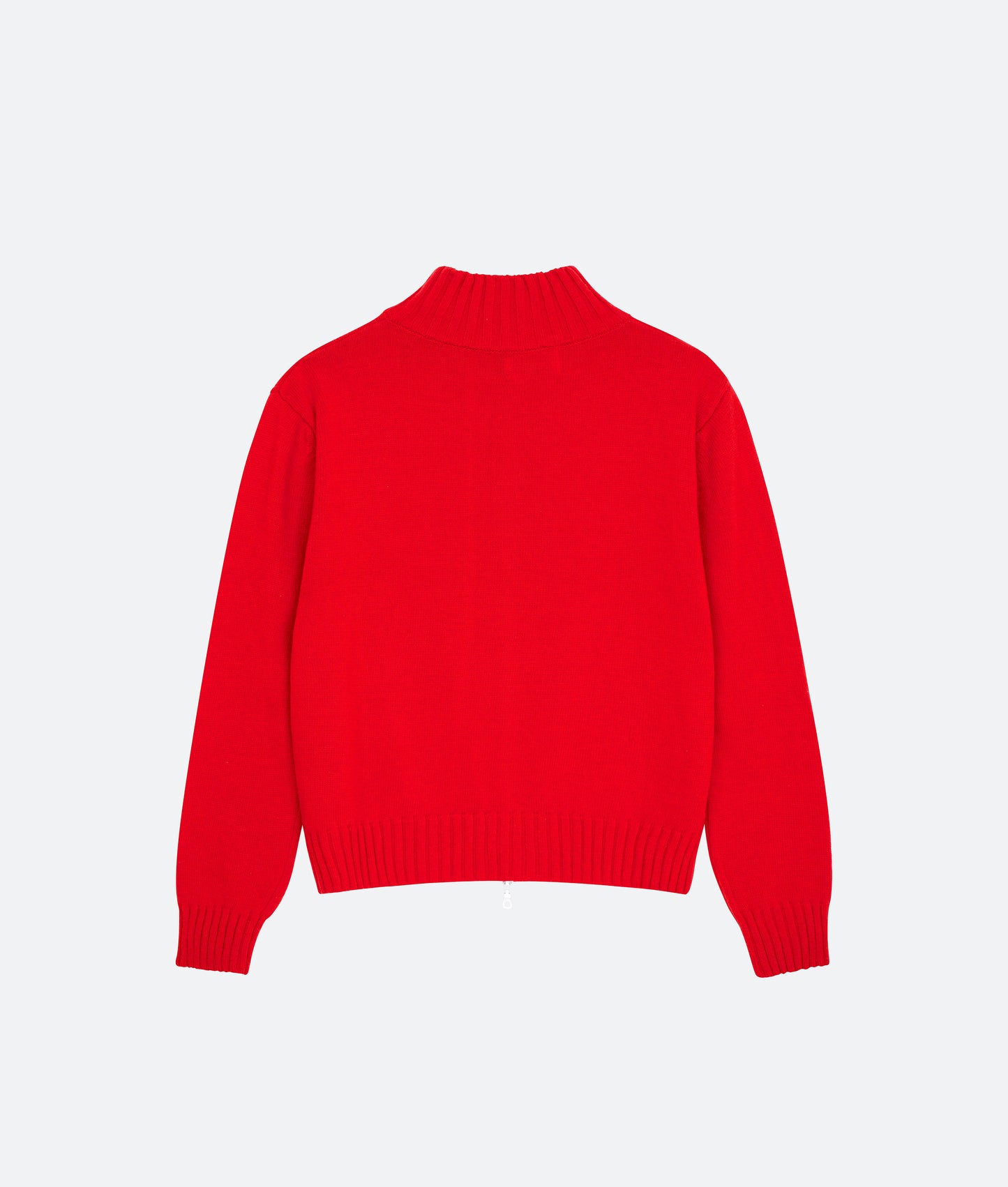 FRAGILE® Red Knit Zip-Up Sweater fragile club astoud