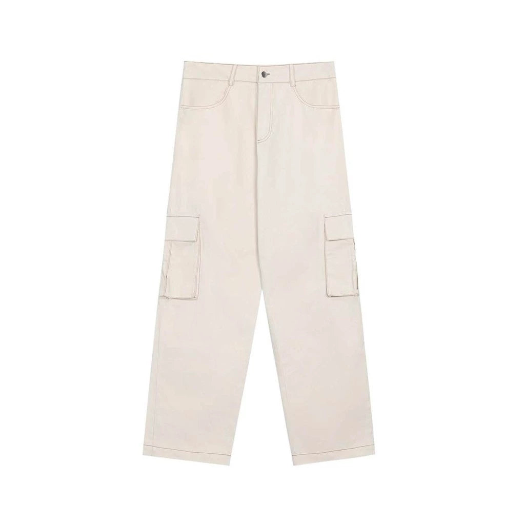 beige-khaki-line-border-cargo-pocket-pant tatichu astoud