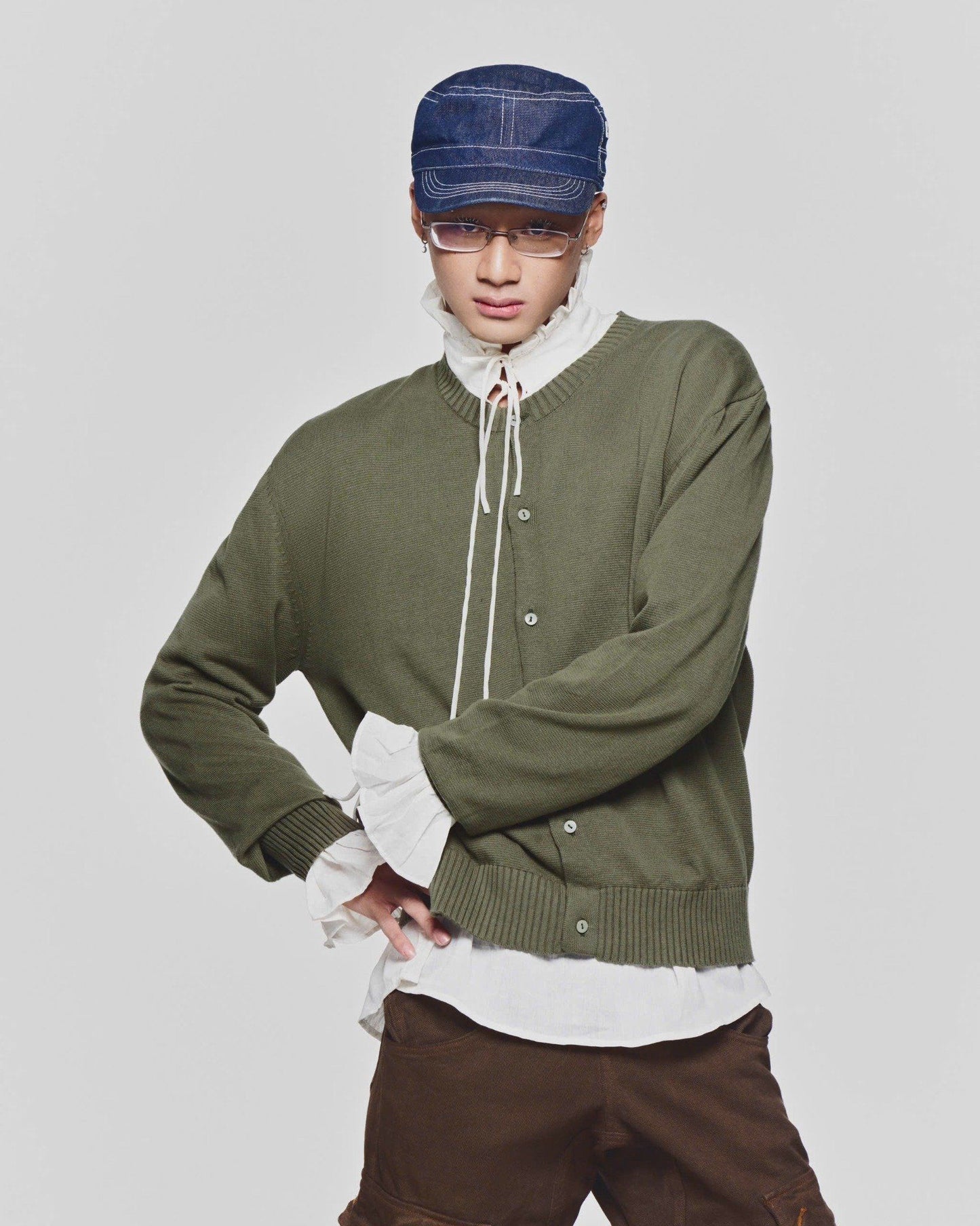 olive-autumnal-knit-cardigan lider astoud