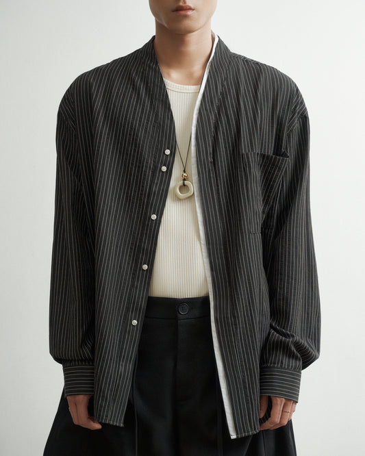 Striped Black Lohja Shirt AIN Astoud