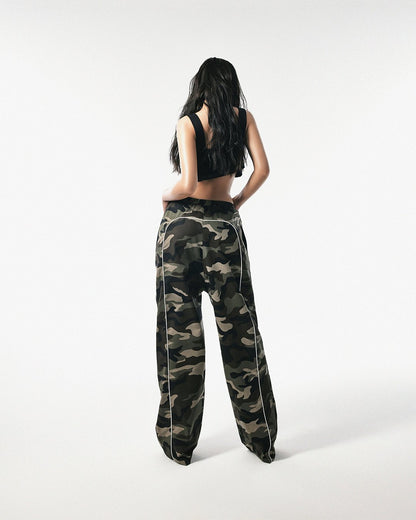 Black Khaki Cropped Top