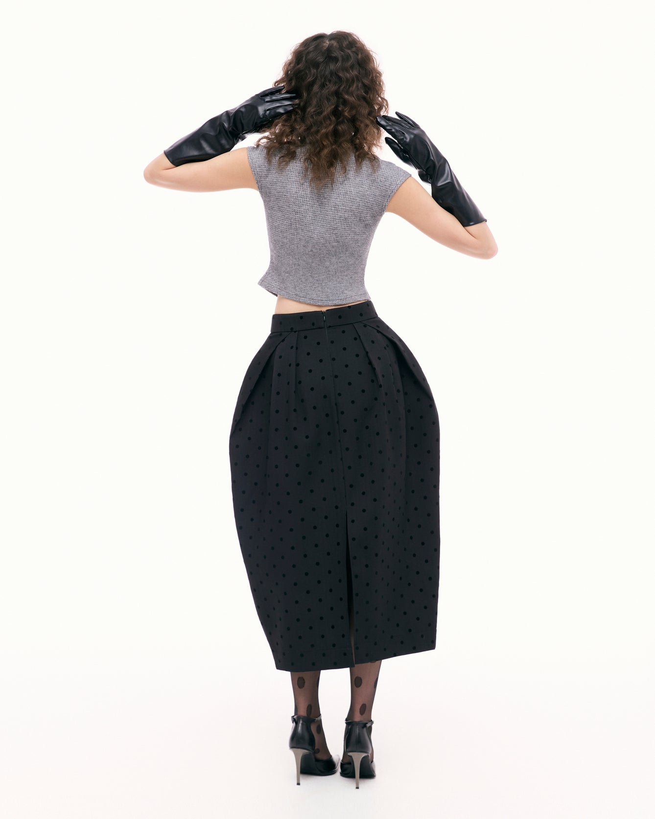 Black Bud Layer Skirt