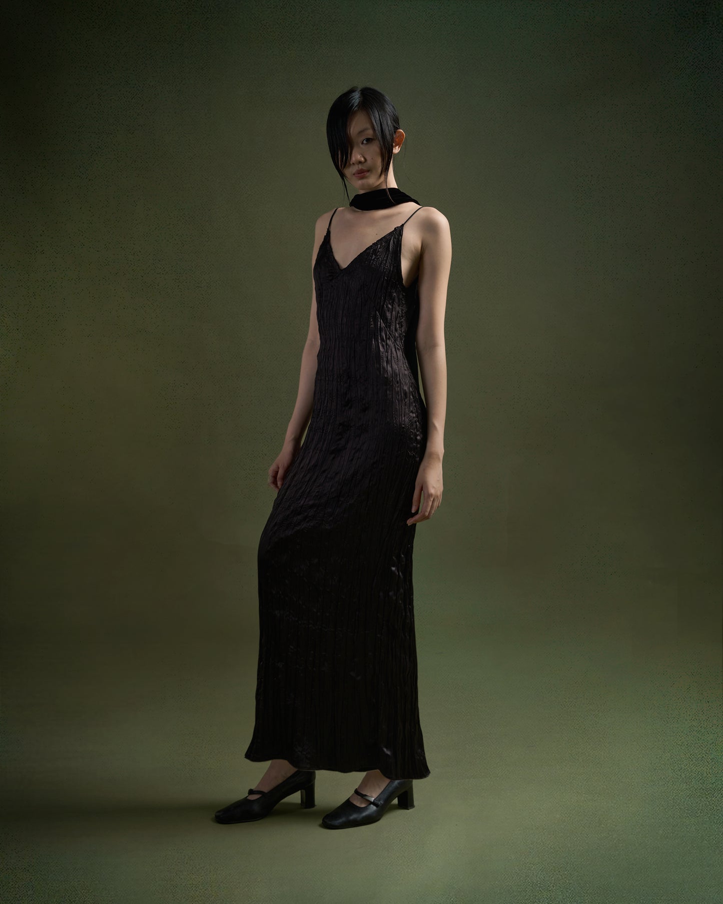blue-monday-wrinkled-satin-dress kimtr astoud