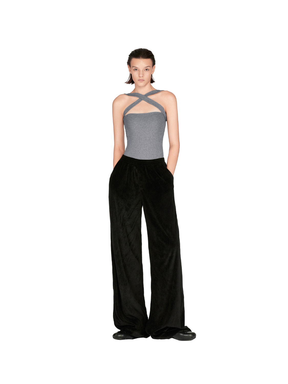 Cross Front Sleeveless Top