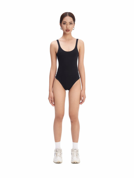 Black Low Back Bodysuit